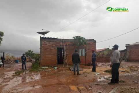 Temporal deixa rastro de destruição em Confresa, (MT) desabriga famílias e mobiliza prefeito em força-tarefa de apoio aos atingidos