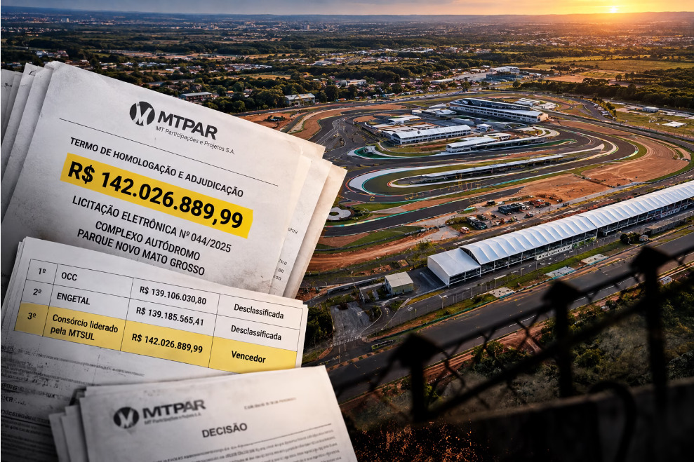 Licitação do autódromo do Parque Novo Mato Grosso levanta questionamentos sobre contrato de R$ 142 milhões