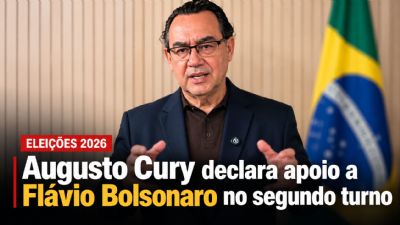 Augusto Cury declara apoio a Flávio Bolsonaro no segundo turno e exige governo sem ódio e vingança