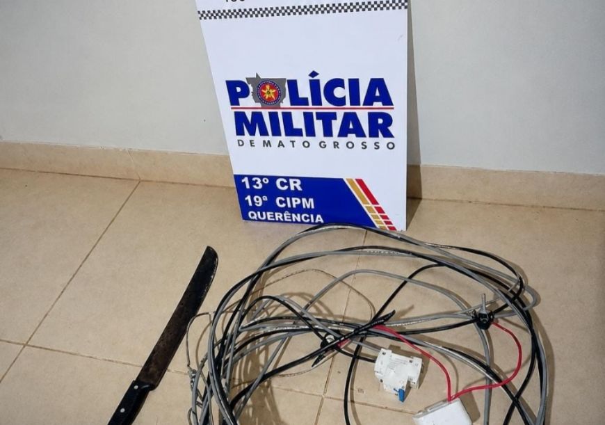 Bandido de facão apaga iluminação, ameaça moradores e jura policiais de morte após ser pego em Querência (MT)